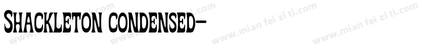 Shackleton condensed字体转换